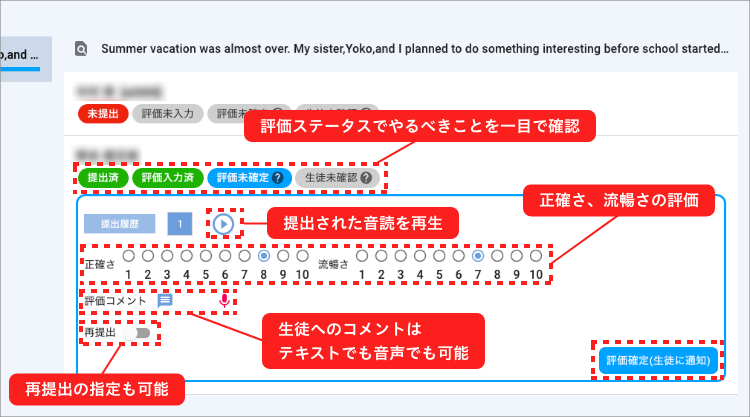 画面ショット：評価画面