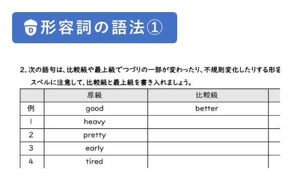 「用例に注目して、形容詞を調べよう」教材イメージ