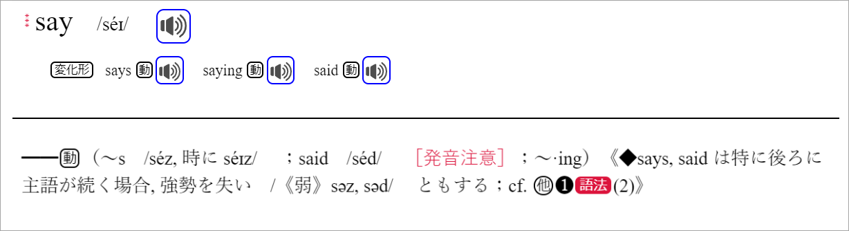 sayの過去形