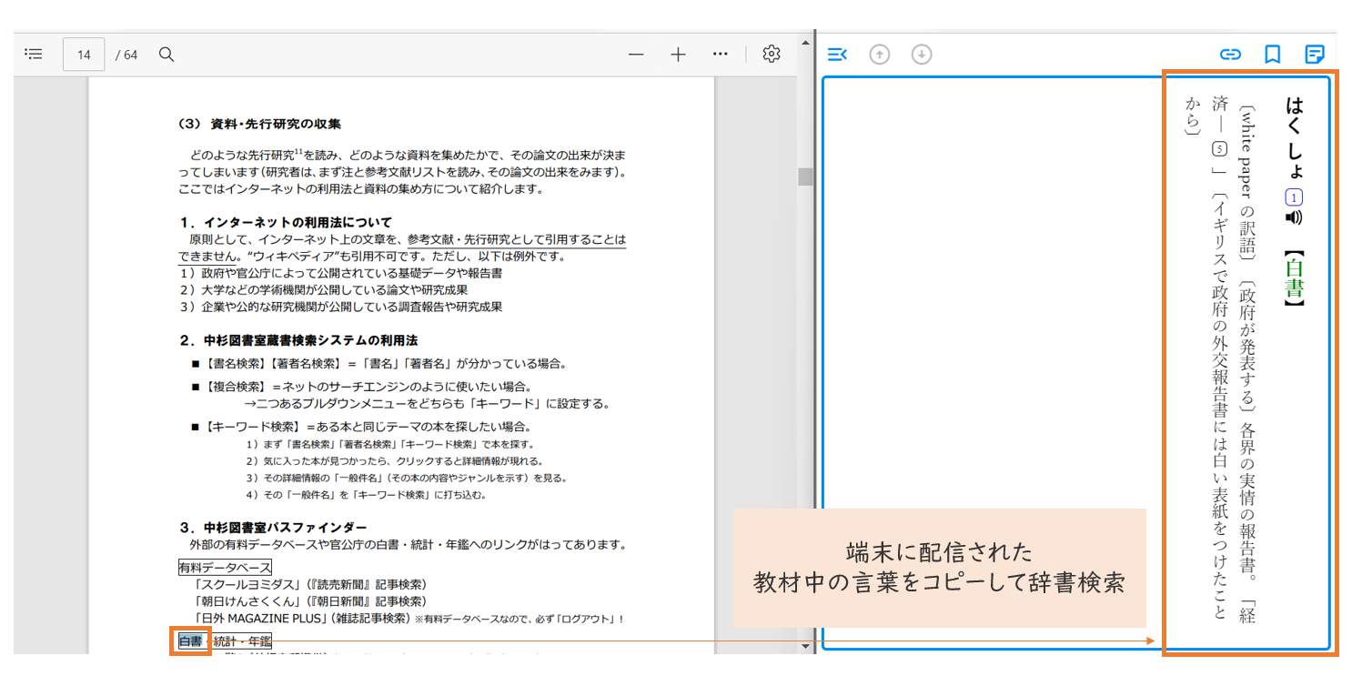 配信教材とDONGRIのイメージ図