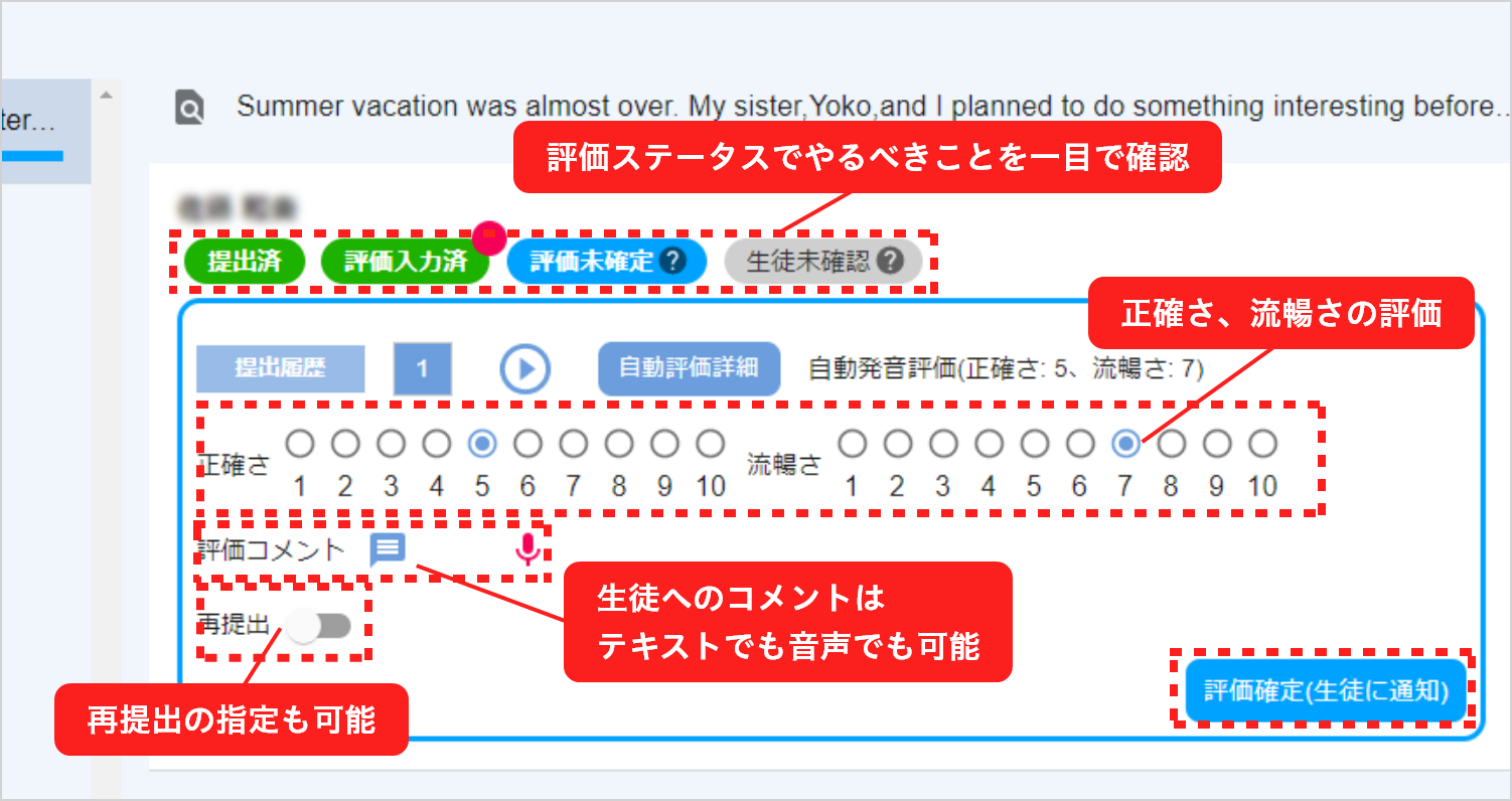 画面ショット：評価画面