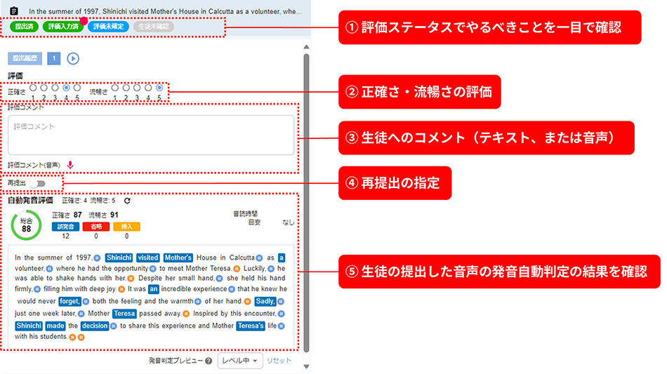 画面ショット：評価画面