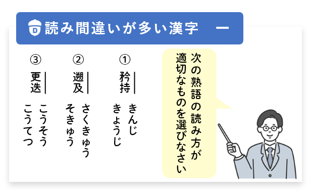 「読み間違いが多い漢字　一」教材イメージ