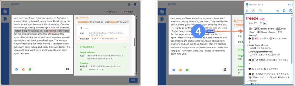 辞書の表示