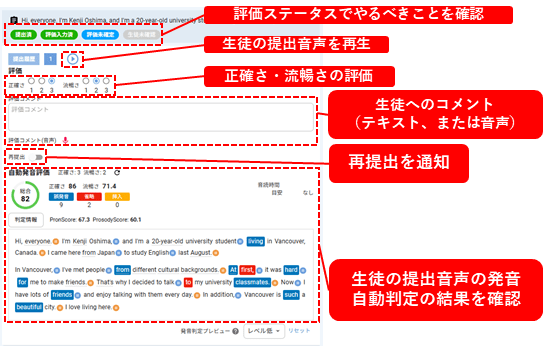 画面ショット：評価画面