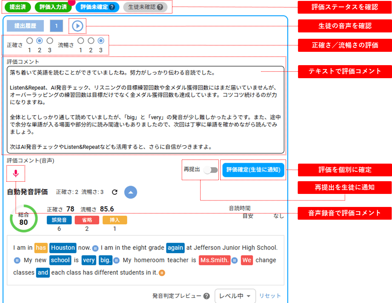 画面ショット:評価画面